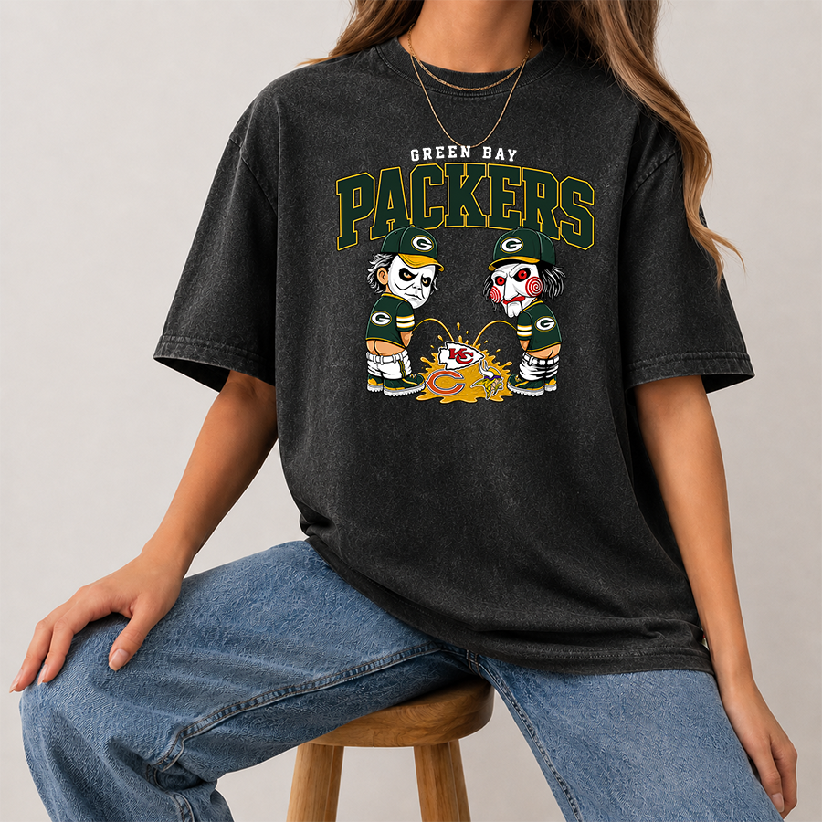 [SPECIAL OFFER] NEW CUSTOMIZED NFL08 GBP GREEN BAY PACKERS FUNNY WASHED TEE
