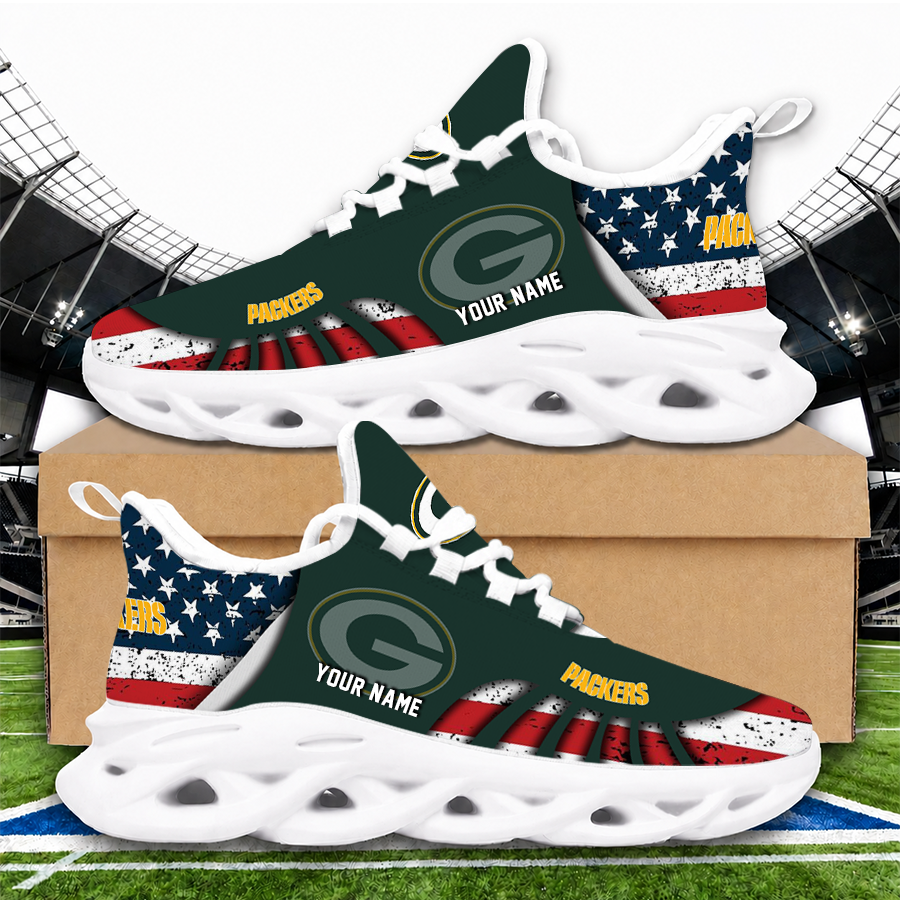 [SPECIAL OFFER] NEW CUSTOMIZED NFL08 GBP GREEN BAY PACKERS UNISEX CLUNKY SNEAKERS