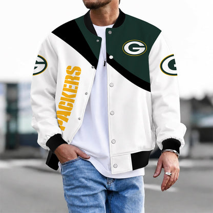 [SPECIAL OFFER] NEW CUSTOMIZED NFL08 GBP GREEN BAY PACKERS SATIN VARSITY & BASEBALL JACKET