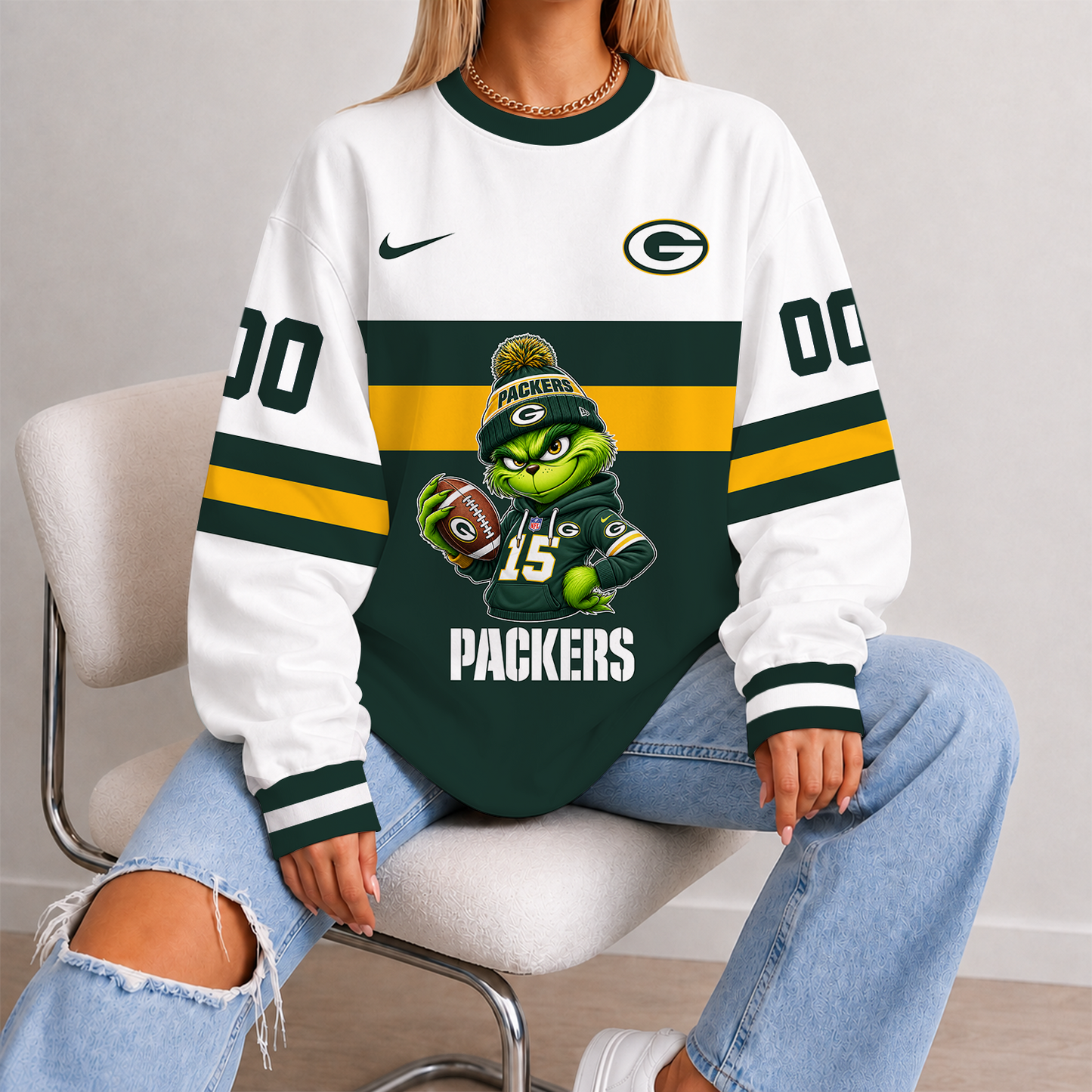 [SPECIAL OFFER] NEW CUSTOMIZED NFL08 GBP GREEN BAY PACKERS UNISEX SWEATSHIRT