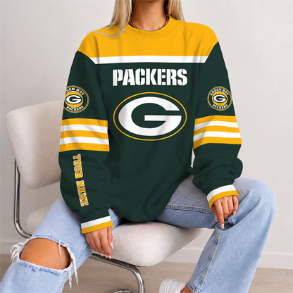 [SPECIAL OFFER] NEW CUSTOMIZED NFL08 GBP GREEN BAY PACKERS UNISEX SWEATSHIRT