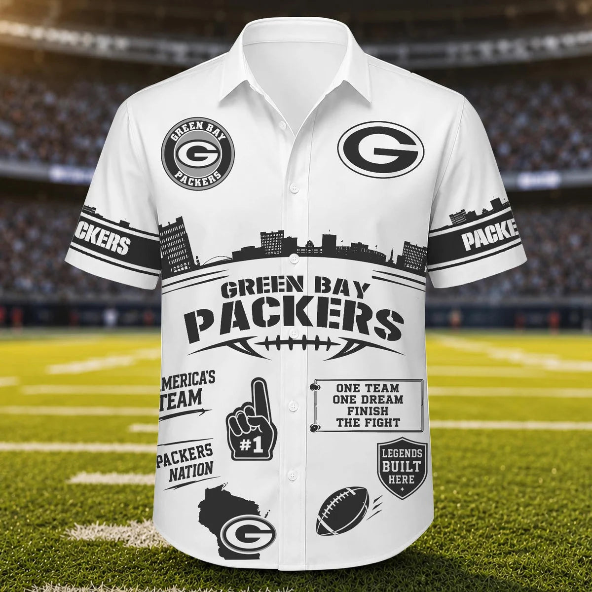 [SPECIAL OFFER] NEW CUSTOMIZED NFL08 GBP GREEN BAY PACKERS UNISEX HAWAIIAN SHIRT
