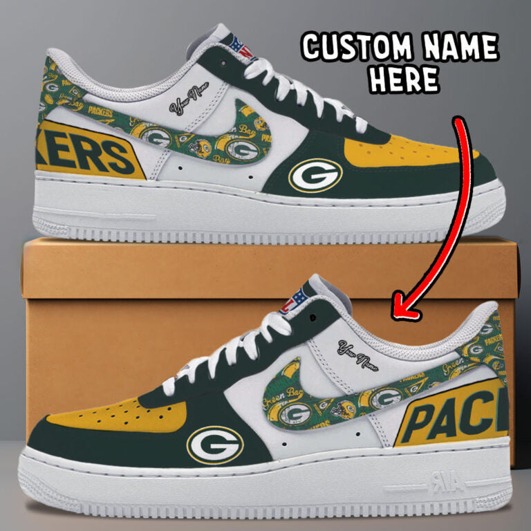 [SPECIAL OFFER] NEW CUSTOMIZED NFL08 GBP GREEN BAY PACKERS AF1 SNEAKERS