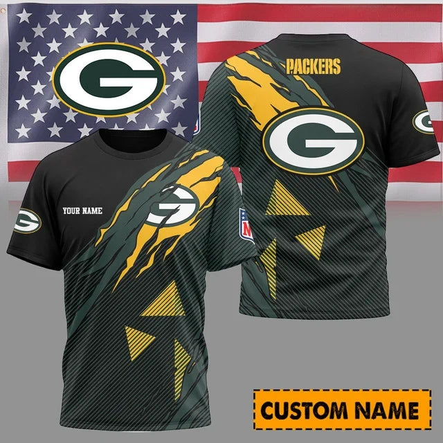 [SPECIAL OFFER] NEW CUSTOMIZED NFL08 GBP GREEN BAY PACKERS UNISEX T-SHIRT & POLO