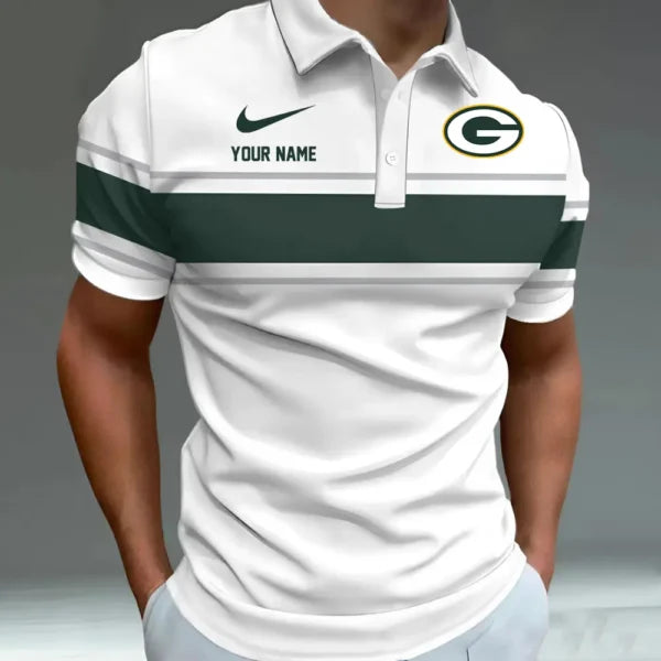 [SPECIAL OFFER] NEW CUSTOMIZED NFL08 GBP GREEN BAY PACKERS POLO SHIRT