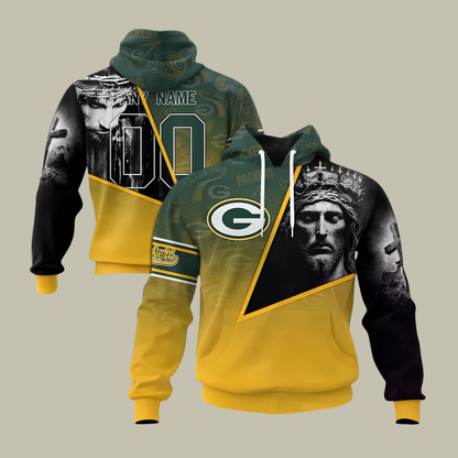 [SPECIAL OFFER] NEW CUSTOMIZED NFL08 GBP GREEN BAY PACKERS GOD'S BLESSING T-SHIRT, HOODIE & ZIP HOODIE
