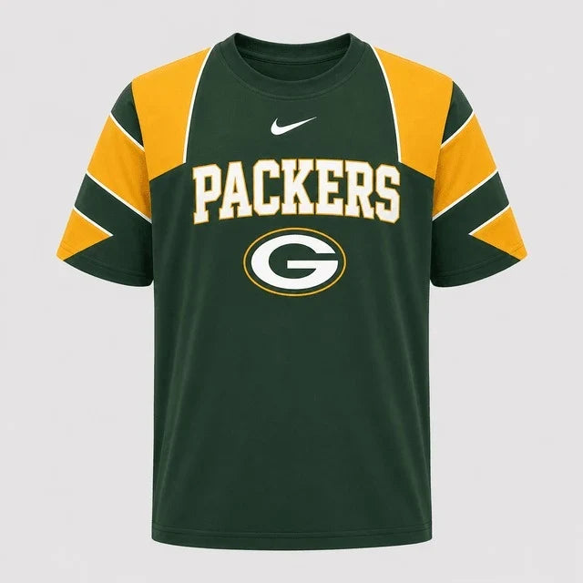 [SPECIAL OFFER] NEW CUSTOMIZED NFL08 GBP GREEN BAY PACKERS RAGLAN TEE