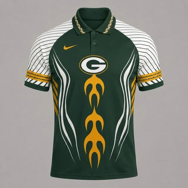 [SPECIAL OFFER] NEW CUSTOMIZED NFL08 GBP GREEN BAY PACKERS POLO SHIRT