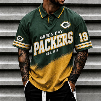 [SPECIAL OFFER] NEW CUSTOMIZED NFL08 GBP GREEN BAY PACKERS POLO SHIRT
