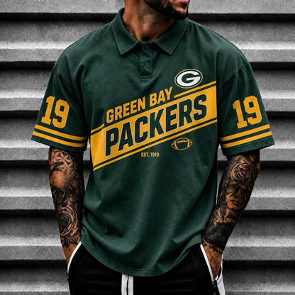 [SPECIAL OFFER] NEW CUSTOMIZED NFL08 GBP GREEN BAY PACKERS POLO SHIRT