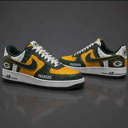 [SPECIAL OFFER] NEW CUSTOMIZED NFL08 GBP GREEN BAY PACKERS x SPIDER AF1 SHOES