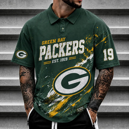 [SPECIAL OFFER] NEW CUSTOMIZED NFL08 GBP GREEN BAY PACKERS POLO SHIRT
