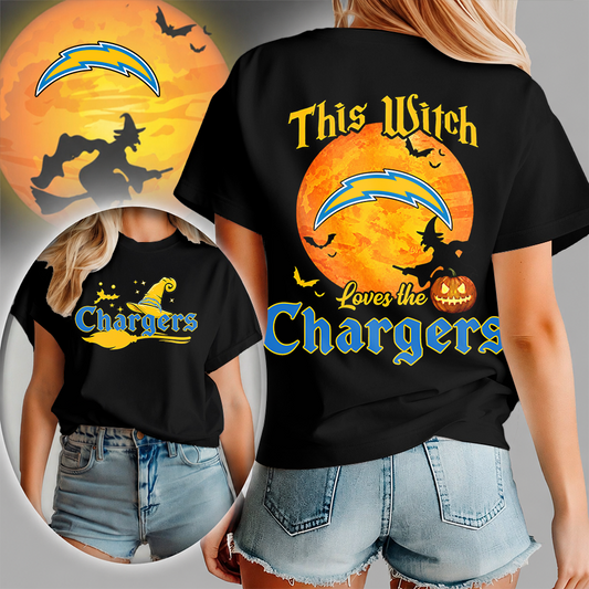 [SPECIAL OFFER] NEW CUSTOMIZED NFL09 LAC LOS ANGELES CHARGERS  HALLOWEEN T-SHIRT, HOODIE & ZIP HOODIE