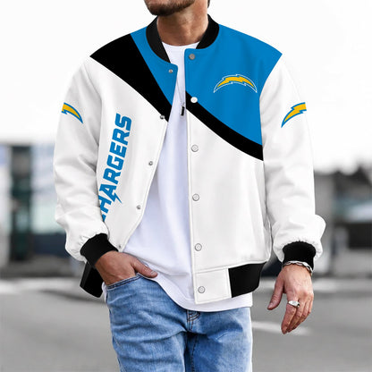 [SPECIAL OFFER] NEW CUSTOMIZED NFL09 LAC LOS ANGELES CHARGERS SATIN VARSITY & BASEBALL JACKET