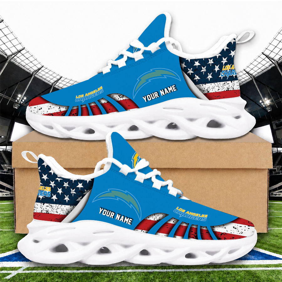 [SPECIAL OFFER] NEW CUSTOMIZED NFL09 LAC LOS ANGELES CHARGERS UNISEX CLUNKY SNEAKERS