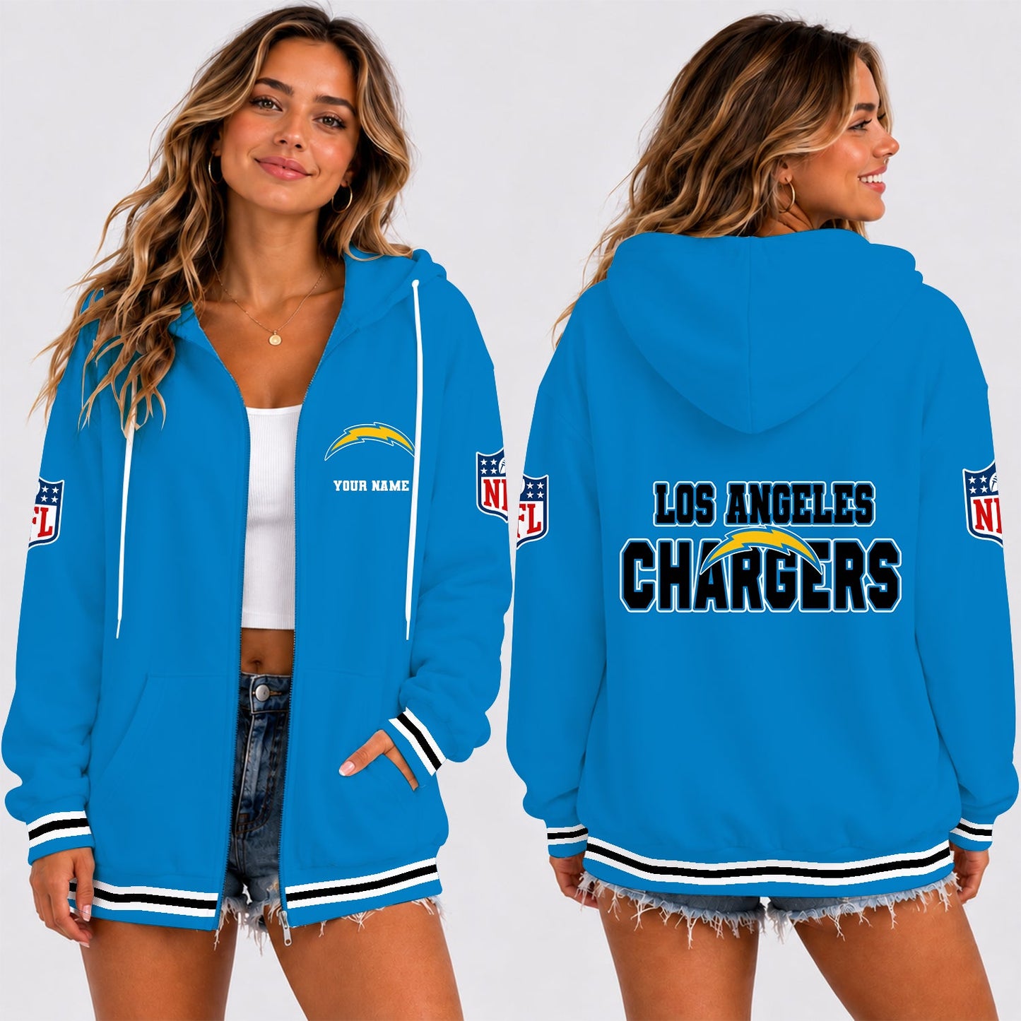 [SPECIAL OFFER] NEW CUSTOMIZED NFL09 LAC LOS ANGELES CHARGERS T-SHIRT, HOODIE, ZIP HOODIE