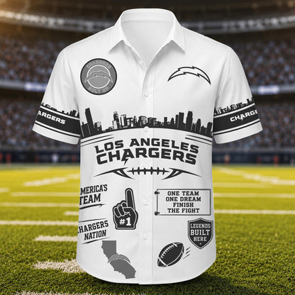 [SPECIAL OFFER] NEW CUSTOMIZED NFL09 LAC LOS ANGELES CHARGERS UNISEX HAWAIIAN SHIRT