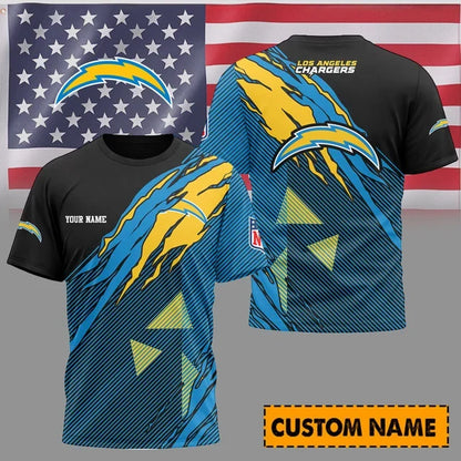 [SPECIAL OFFER] NEW CUSTOMIZED NFL09 LAC LOS ANGELES CHARGERS UNISEX T-SHIRT & POLO