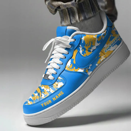 [SPECIAL OFFER] NEW CUSTOMIZED NFL09 LAC LOS ANGELES CHARGERS AF1 SNEAKERS