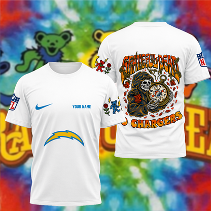 [SPECIAL OFFER] NEW CUSTOMIZED NFL09 LAC LOS ANGELES CHARGERS x GRATEFUL DEAD T-SHIRT, HOODIE, ZIP HOODIE