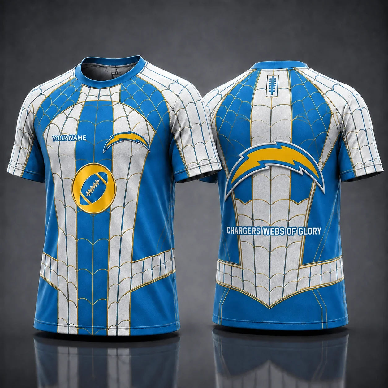 [SPECIAL OFFER] NEW CUSTOMIZED NFL09 LAC LOS ANGELES CHARGERS x SPIDER T-SHIRT, HOODIE & ZIP HOODIE