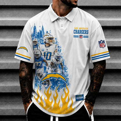 [SPECIAL OFFER] NEW CUSTOMIZED NFL09 LAC LOS ANGELES CHARGERS POLO SHIRT