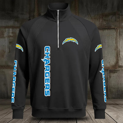 [SPECIAL OFFER] NEW CUSTOMIZED NFL09 LAC LOS ANGELES CHARGERS MEN'S MULTICOLOR QUARTER-ZIP PULLOVER