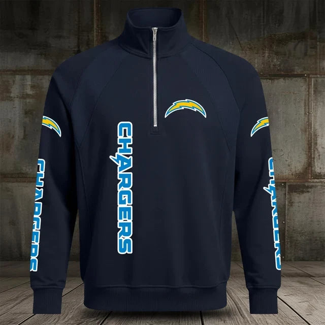 [SPECIAL OFFER] NEW CUSTOMIZED NFL09 LAC LOS ANGELES CHARGERS MEN'S MULTICOLOR QUARTER-ZIP PULLOVER