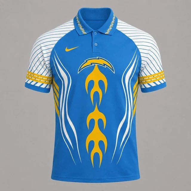 [SPECIAL OFFER] NEW CUSTOMIZED NFL09 LAC LOS ANGELES CHARGERS POLO SHIRT