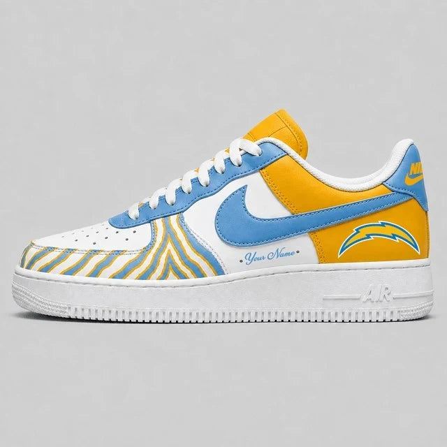 [SPECIAL OFFER] NEW CUSTOMIZED NFL09 LAC LOS ANGELES CHARGERS AF1 SHOES
