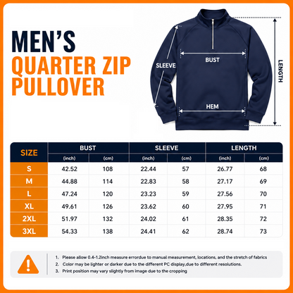 [SPECIAL OFFER] NEW CUSTOMIZED NFL01 KCC KANSAS CITY CHIEFS MEN'S QUARTER ZIP PULLOVER