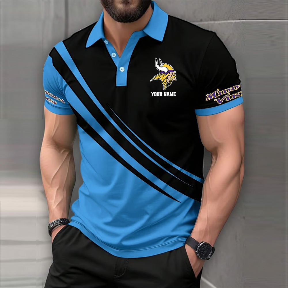 [SPECIAL OFFER] NEW CUSTOMIZED NFL05 MVK MINNESOTA VIKINGS POLO SHIRT