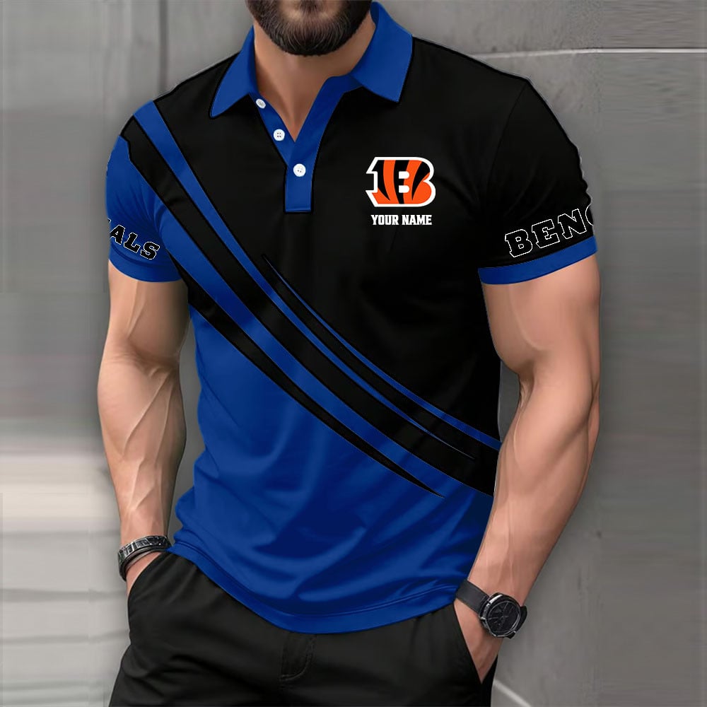 [SPECIAL OFFER] NEW CUSTOMIZED NFL16 CCB CINCINNATI BENGALS POLO SHIRT
