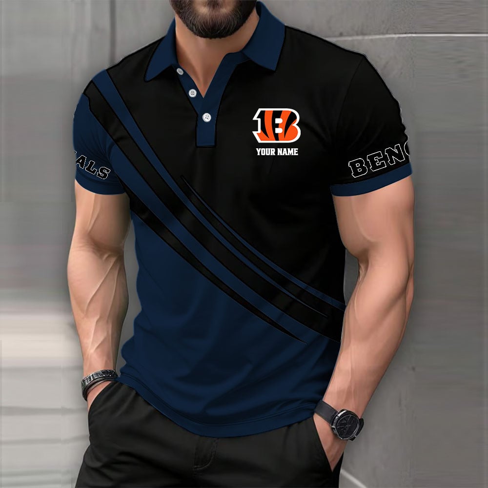 [SPECIAL OFFER] NEW CUSTOMIZED NFL16 CCB CINCINNATI BENGALS POLO SHIRT