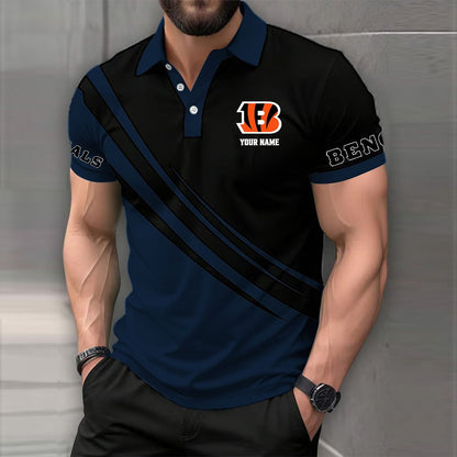 [SPECIAL OFFER] NEW CUSTOMIZED NFL16 CCB CINCINNATI BENGALS POLO SHIRT