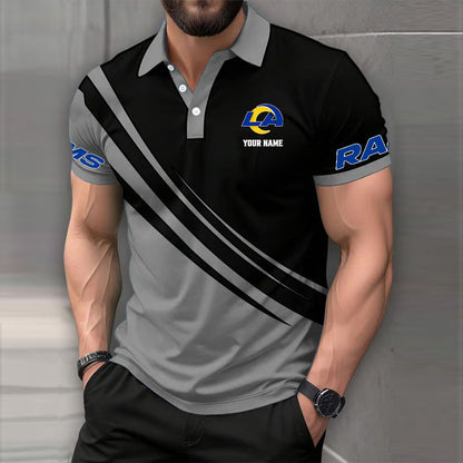 [SPECIAL OFFER] NEW CUSTOMIZED NFL22 LAR LOS ANGELES RAMS POLO SHIRT