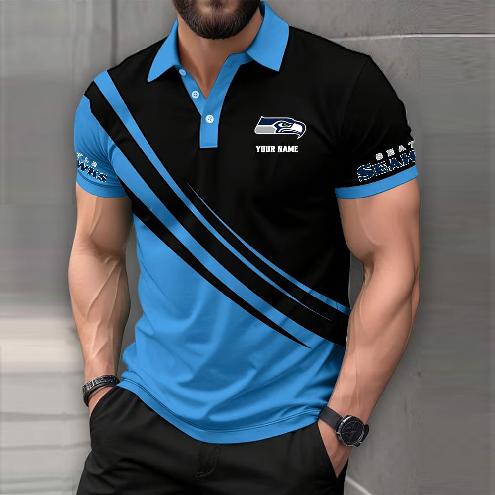 [SPECIAL OFFER] NEW CUSTOMIZED NFL06 SSH SEATTLE SEAHAWKS POLO SHIRT