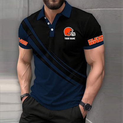 [SPECIAL OFFER] NEW CUSTOMIZED NFL29 CLB CLEVELAND BROWNS POLO SHIRT