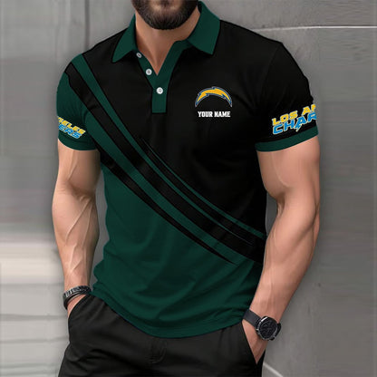 [SPECIAL OFFER] NEW CUSTOMIZED NFL09 LAC LOS ANGELES CHARGERS POLO SHIRT