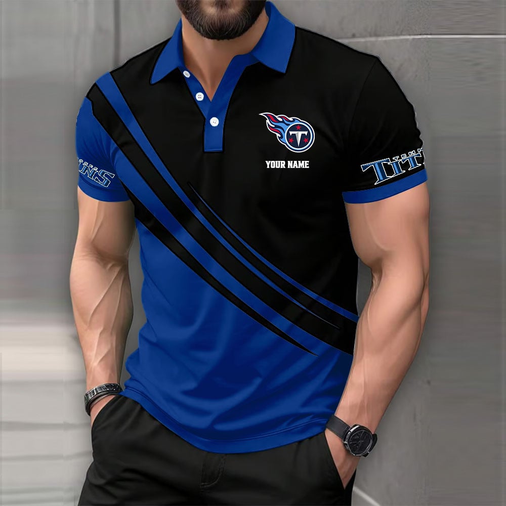 [SPECIAL OFFER] NEW CUSTOMIZED NFL31 TST TENNESSEE TITANS POLO SHIRT