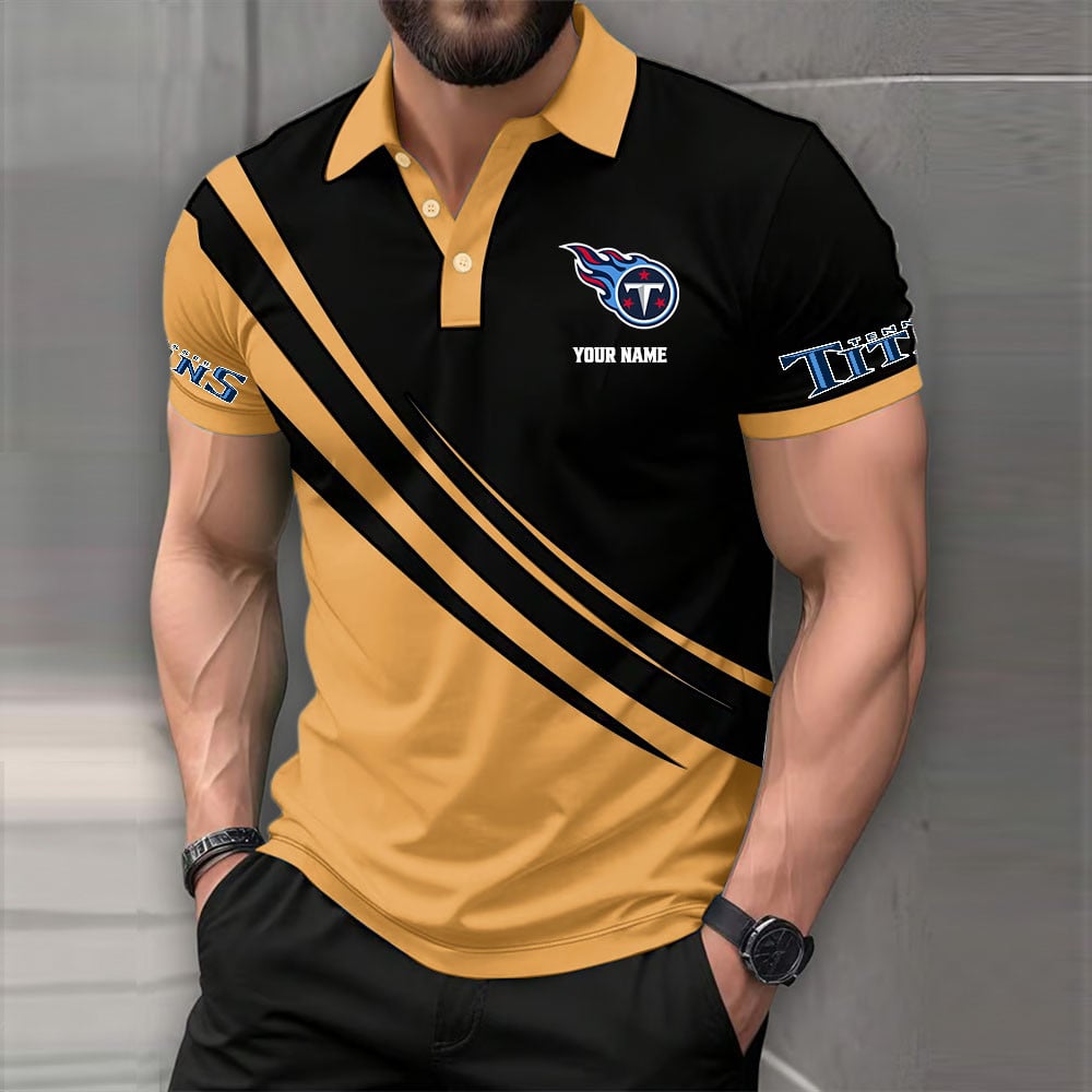 [SPECIAL OFFER] NEW CUSTOMIZED NFL31 TST TENNESSEE TITANS POLO SHIRT