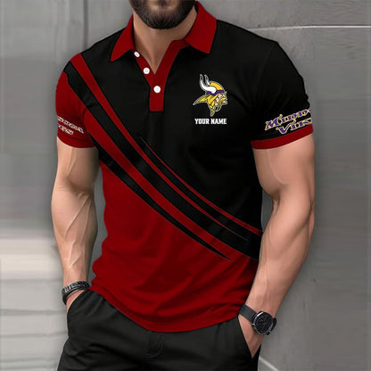 [SPECIAL OFFER] NEW CUSTOMIZED NFL05 MVK MINNESOTA VIKINGS POLO SHIRT