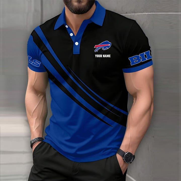 [SPECIAL OFFER] NEW CUSTOMIZED NFL03 BFB BUFFALO BILLS POLO SHIRT