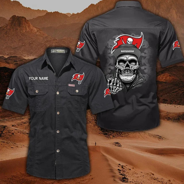 [SPECIAL OFFER] NEW CUSTOMIZED NFL10 TBB TAMPA BAY BUCCANEERS MUTICOLOR MEN'S CARGO SHIRT