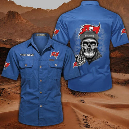 [SPECIAL OFFER] NEW CUSTOMIZED NFL10 TBB TAMPA BAY BUCCANEERS MUTICOLOR MEN'S CARGO SHIRT