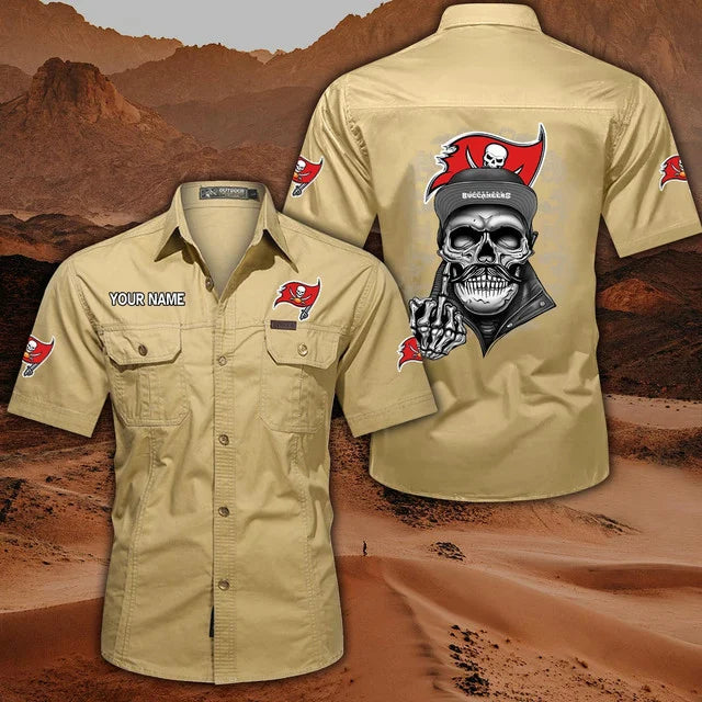 [SPECIAL OFFER] NEW CUSTOMIZED NFL10 TBB TAMPA BAY BUCCANEERS MUTICOLOR MEN'S CARGO SHIRT