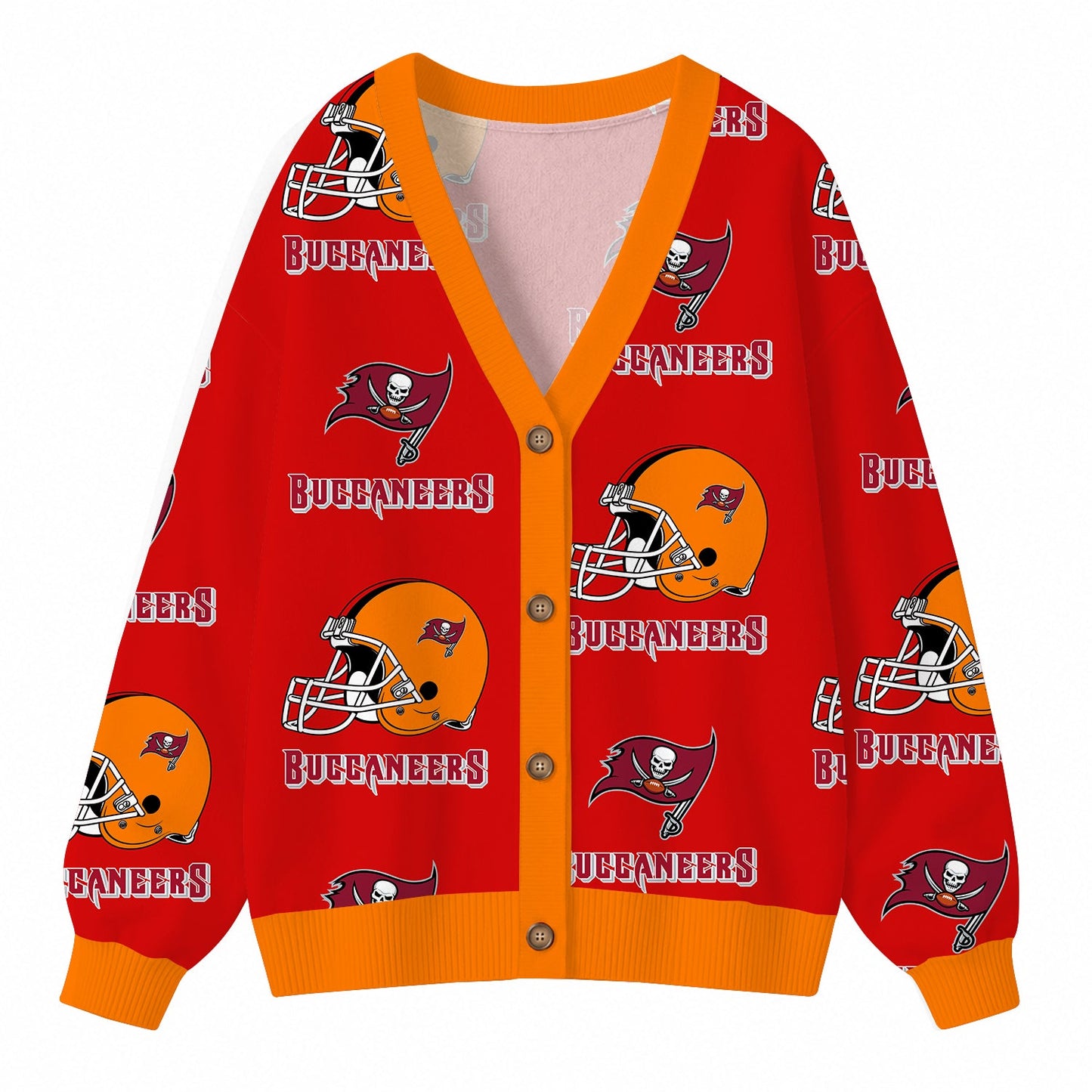 [SPECIAL OFFER] NEW CUSTOMIZED NFL10 TBB TAMPA BAY BUCCANEERS CARDIGAN