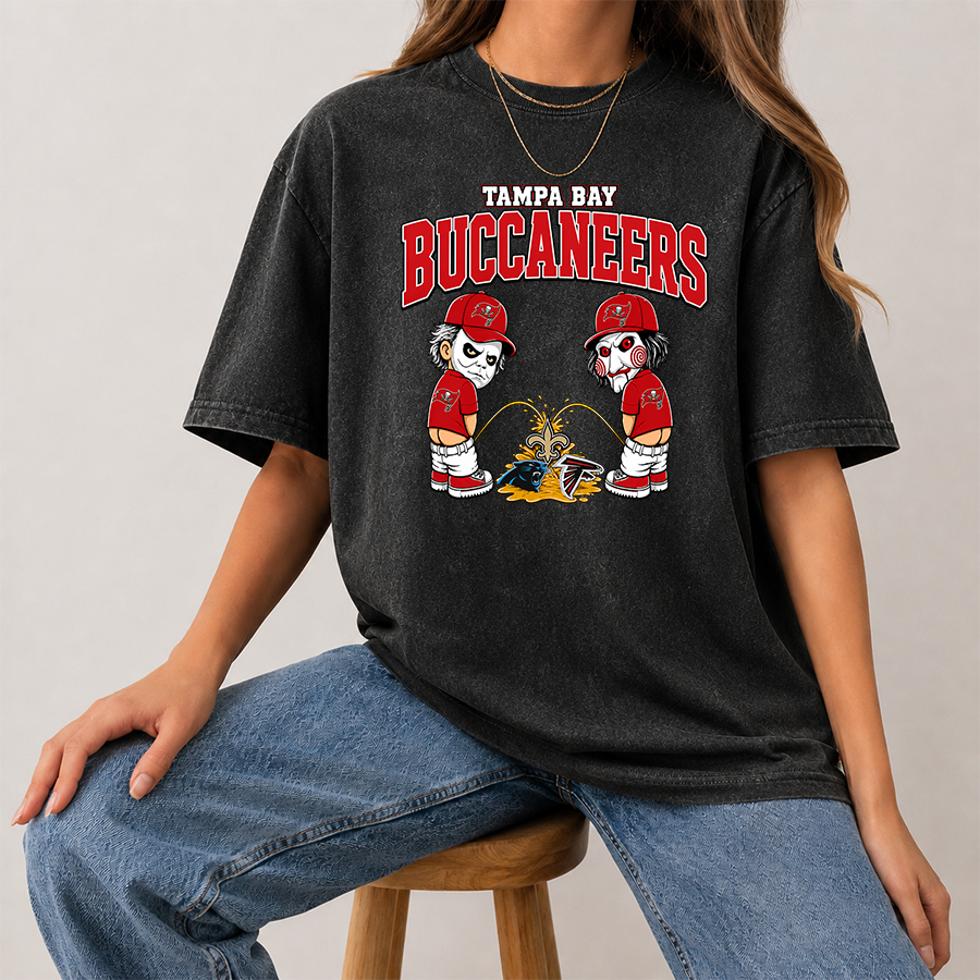 [SPECIAL OFFER] NEW CUSTOMIZED NFL10 TBB TAMPA BAY BUCCANEERS FUNNY WASHED TEE