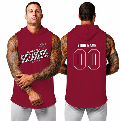 [SPECIAL OFFER] NEW CUSTOMIZED NFL10 TBB TAMPA BAY BUCCANEERS HOODED TANK TOP