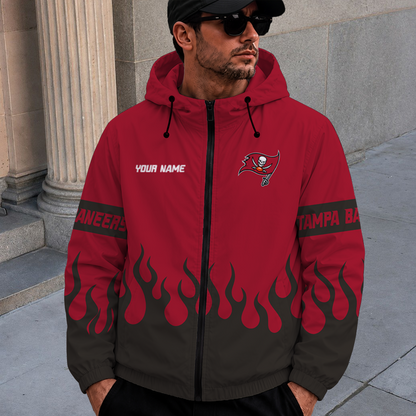 [SPECIAL OFFER] NEW CUSTOMIZED NFL10 TBB TAMPA BAY BUCCANEERS WINDBREAKER JACKET